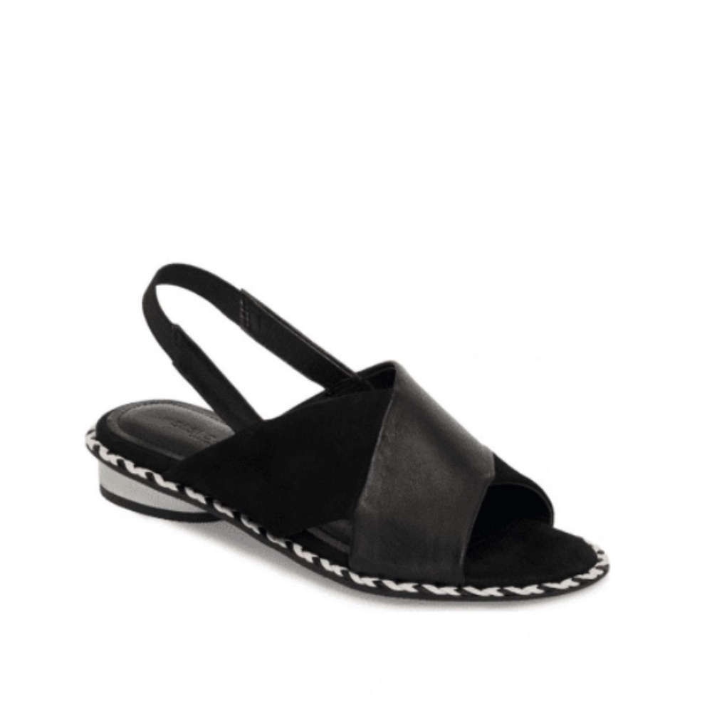 Kelsi Dagger Saline Cross Strap Sandal In Black Size 6.5